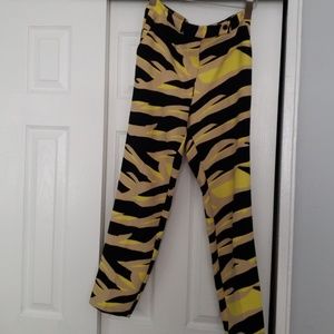 Nude Black Yellow Topshop Cropped pants